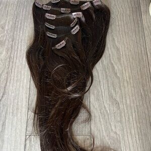 Cashmere Luxurious Brown Hair Extensions layered human hair different lengths b6